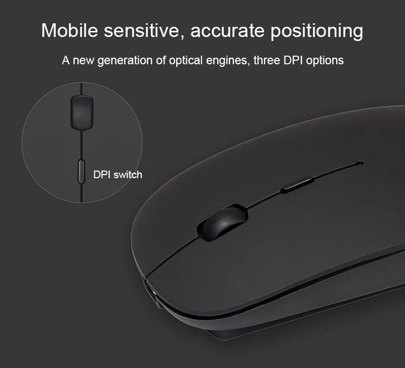 Bubm New Product Dpi Adjustable Wireless Mouse With Rechargeable - Buy ...