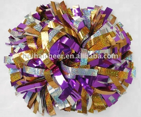

metallic pom poms for cheerleaders cheering