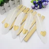 Flash gold love printed feather flag bunting birthday party decorated colorful feather wedding bunting