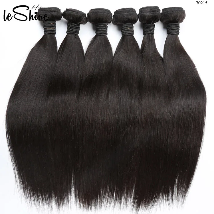 

Tangle Free Natural Human Unprocessed Peruvian Hair Human Straight Weave, Natural color can be dyed
