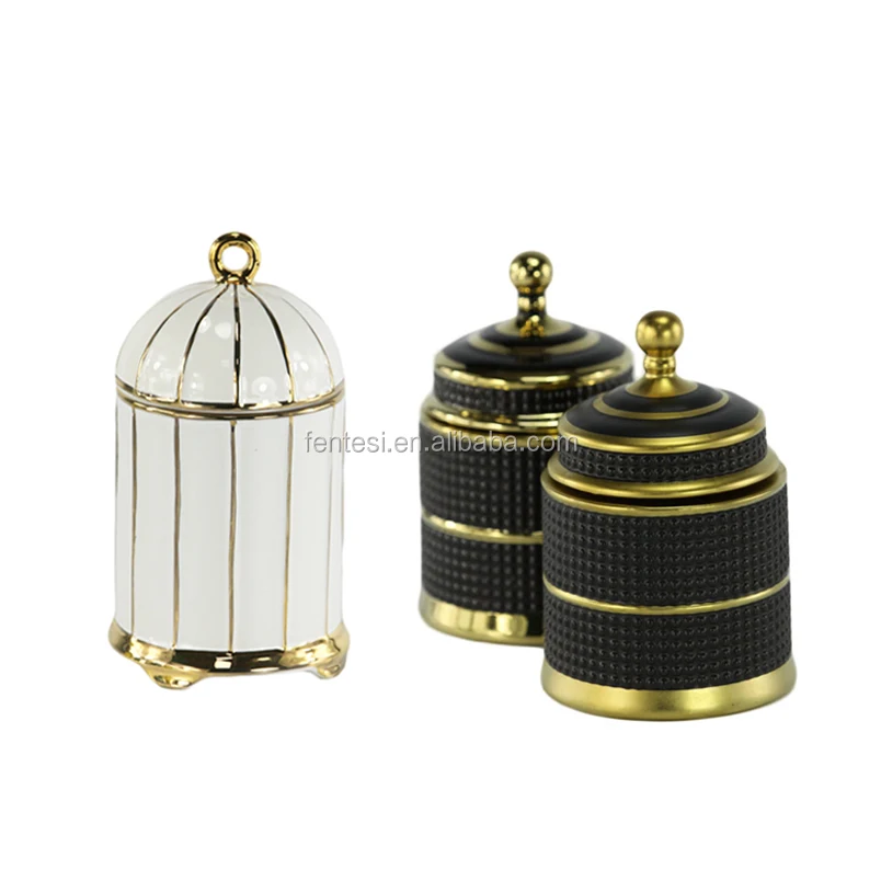 High Quality Antique Decorations Ceramic Candle Jar Candle Holder With