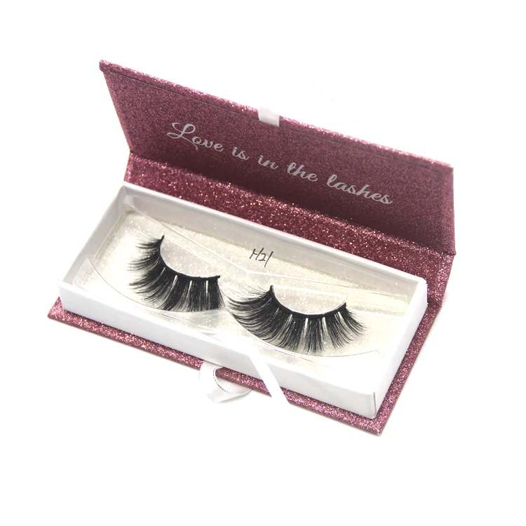 

Free sample private label mink eyelashes 3D silk false eyelashes with custom package, Natural black