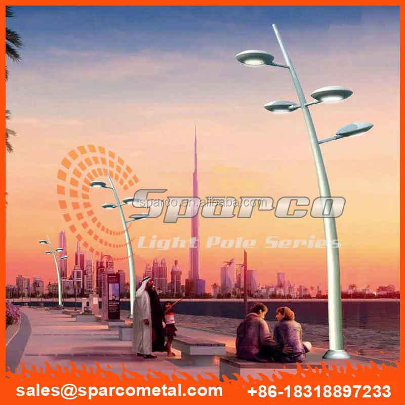 
Sparco outdoor street garden light pole china supplier extrusion garden lighting pole light 