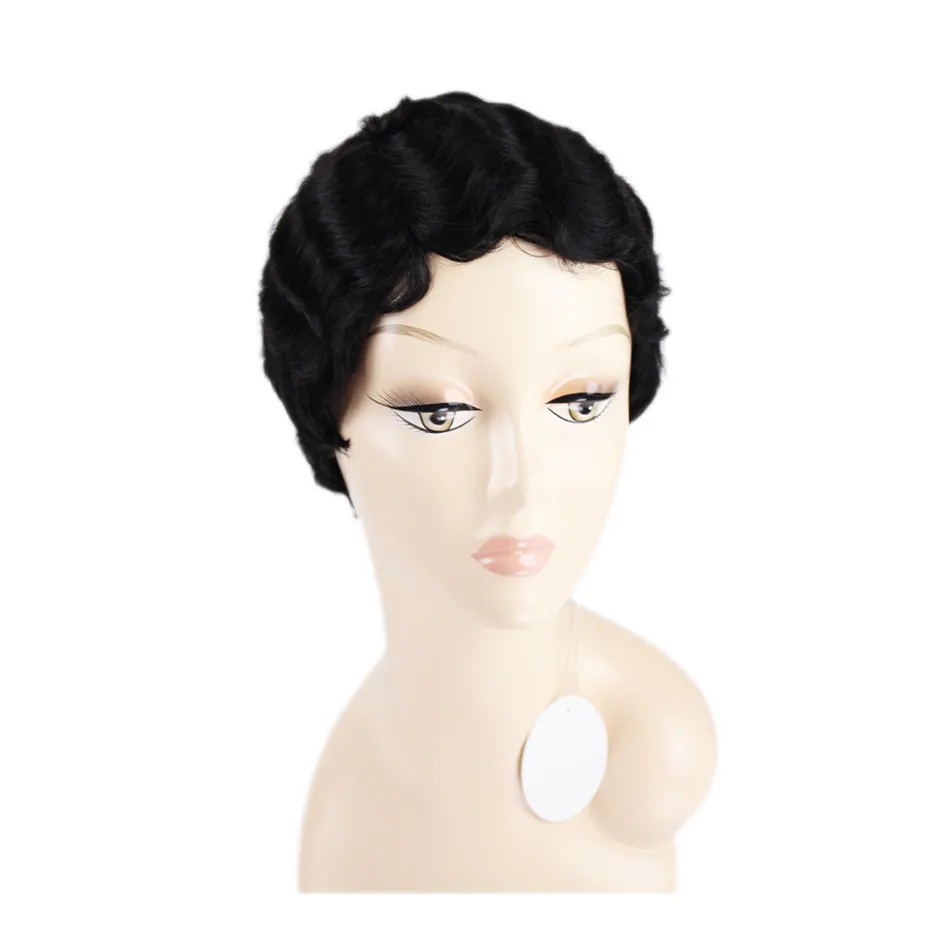

free shipping can be dyed natural curly soft virgin remy short brazilian human hair wig, N/a