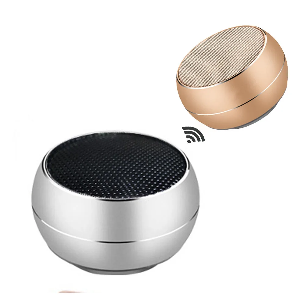 

new mini metal body powered tws wireless speaker, Black;silver;golden;blue;pink golden