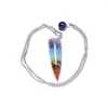 Wholesale natural bullet shaped variety of crystal compound pendant jewelry