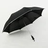 2 fold EVA handle black solid color 8 ribs automatic golf 2 fold umbrella