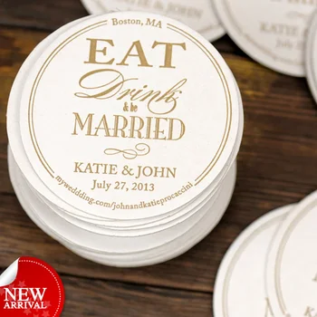 Personalized Cheap Absorbent Disposable Paper Wedding Coasters Buy