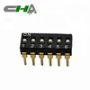 Black color 2.54mm pitch dip code switch with SMT terminal and Through Hole terminal type