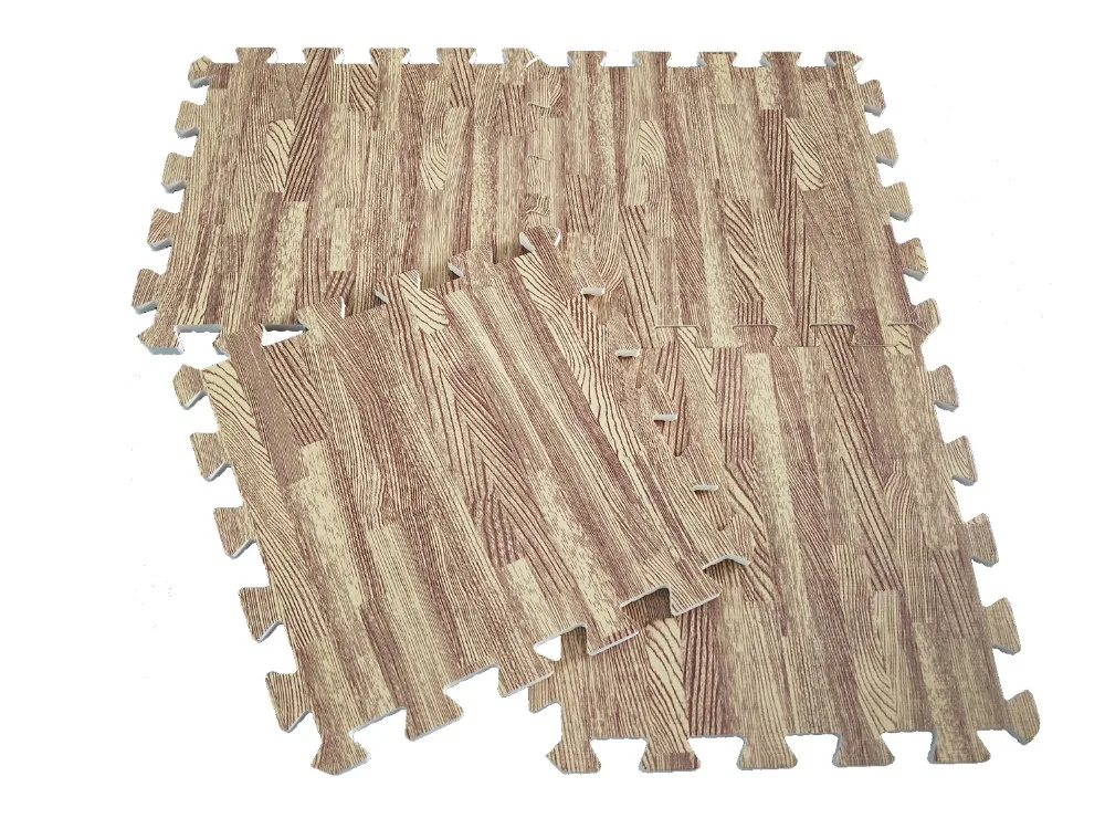 Wood Grain Flooring Mats Eva Foam Exercise Puzzle Tile Buy Eva Foam