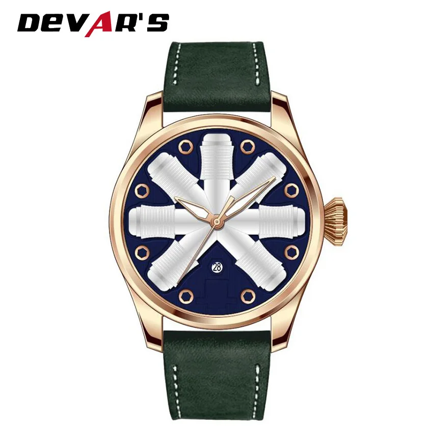 一等真皮合金表壳 3 atm 防水运动男士计时腕表 - buy 男士手表与日期