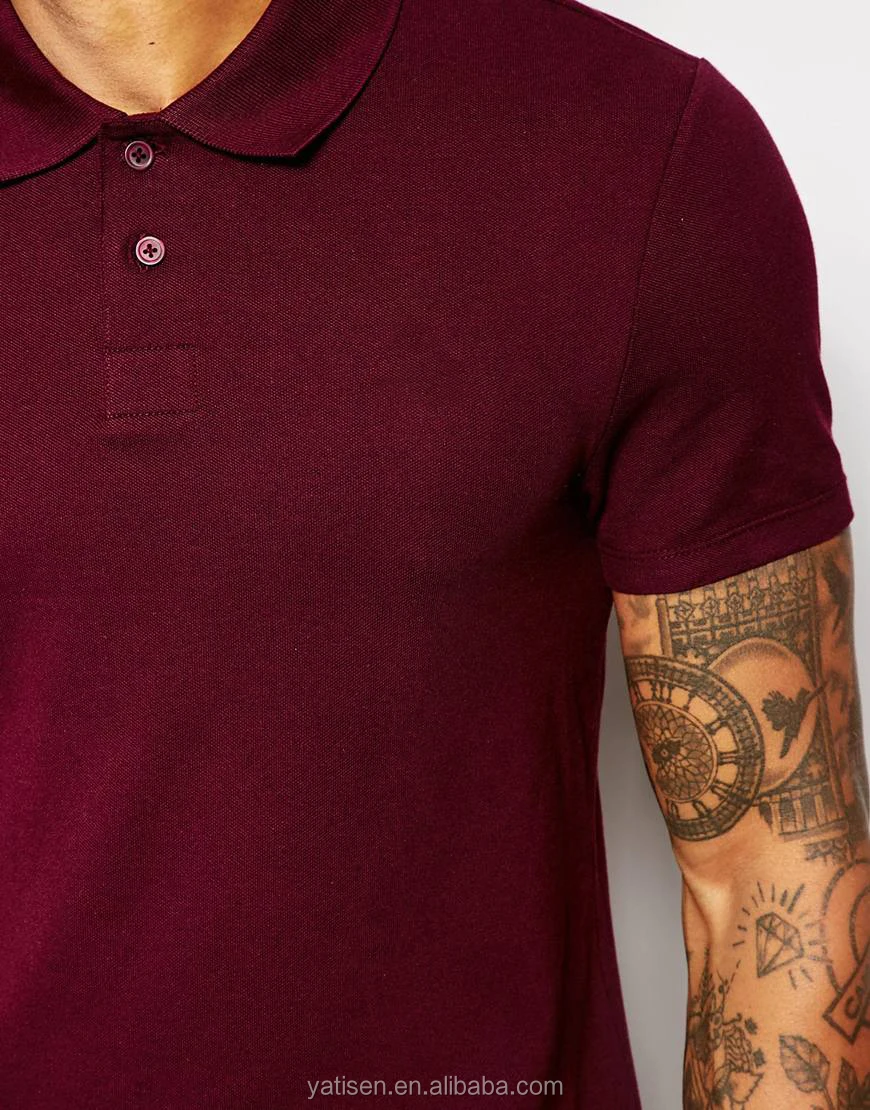 camisa polo rojo vino