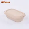 Commercial custom disposable biodegradable sugar cane bagasse food container lunch box