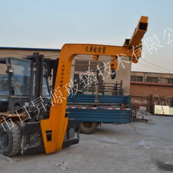 Base Forklift Truck Crane Arm Easy Installation Forklift Attachment Glass Lifting Tool