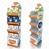 Custom Printing Logo Cardboard Retail Pop Floor Stand Displays,Cardboard Floor Display Shelves Stand Rack