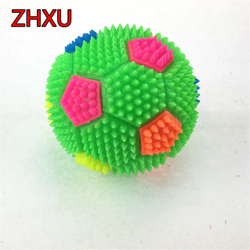 Free shipping 1pcs10 cm mini football luminous football Baby squeaky toy