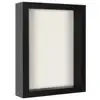 Linen Inner 8x10 Black Wood Display Shadow Box Frame Perfect to Display Memorabilia Pins Ticket Photos