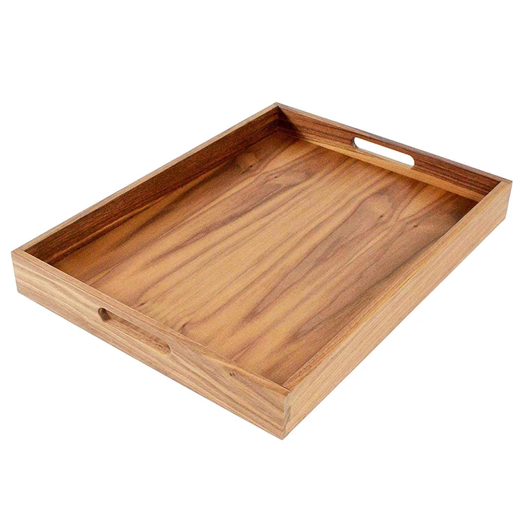 wood serving tray with handles