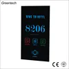 Ad Square shape LED room electronic door number doorplate for hotel Greentech
