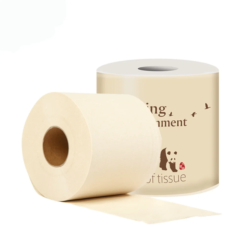 

Wholesale high quality custom Eco-friendly embossed 3 ply toilet paper, Unbleached