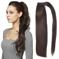 

Extensions Synthetic Soft Silky Women Head Curly Long Horsetail Wig Clip In Hair Multicolor Headwear c Pony Tails Hair