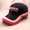 Three color 3 d embroidery extended brim baseball hat cap