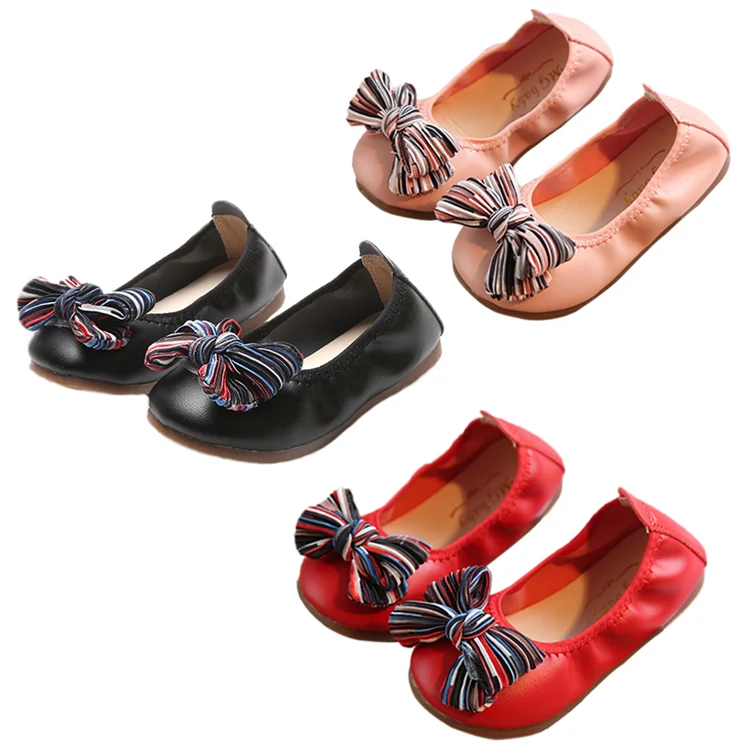 Wholesale children toddlers bowknot bow dance shoes