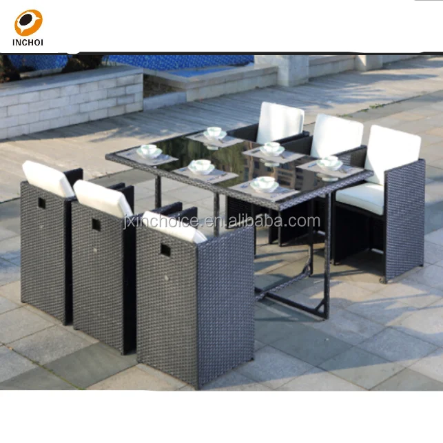 6 Seater Outdoor Rattan Dining Table Set Garden Furniture Buy Rattan