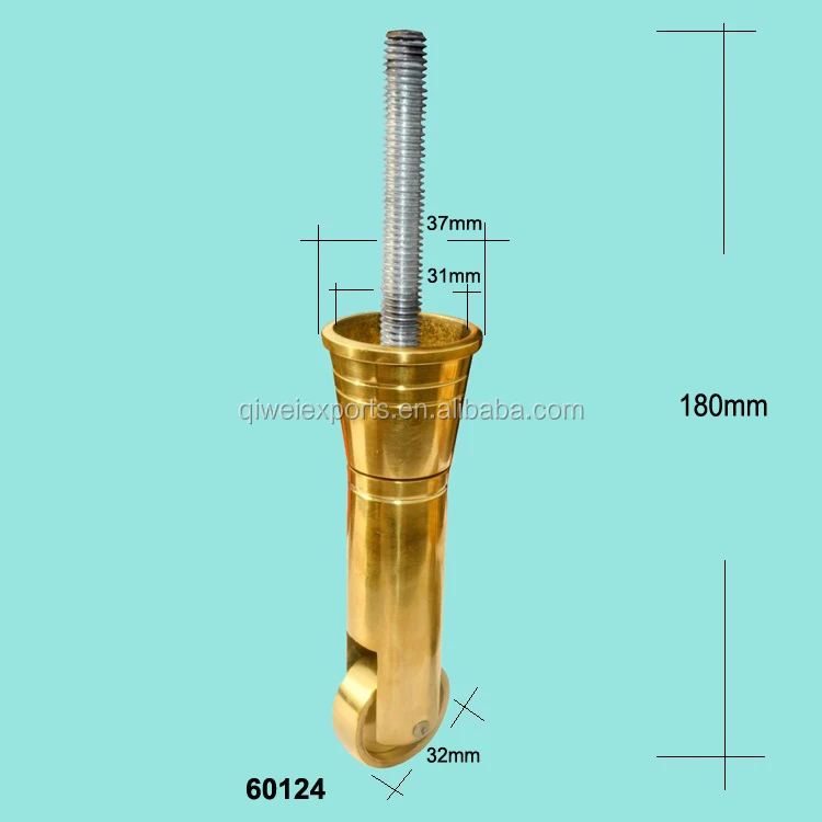 60124 long screw brass wheel for furniture