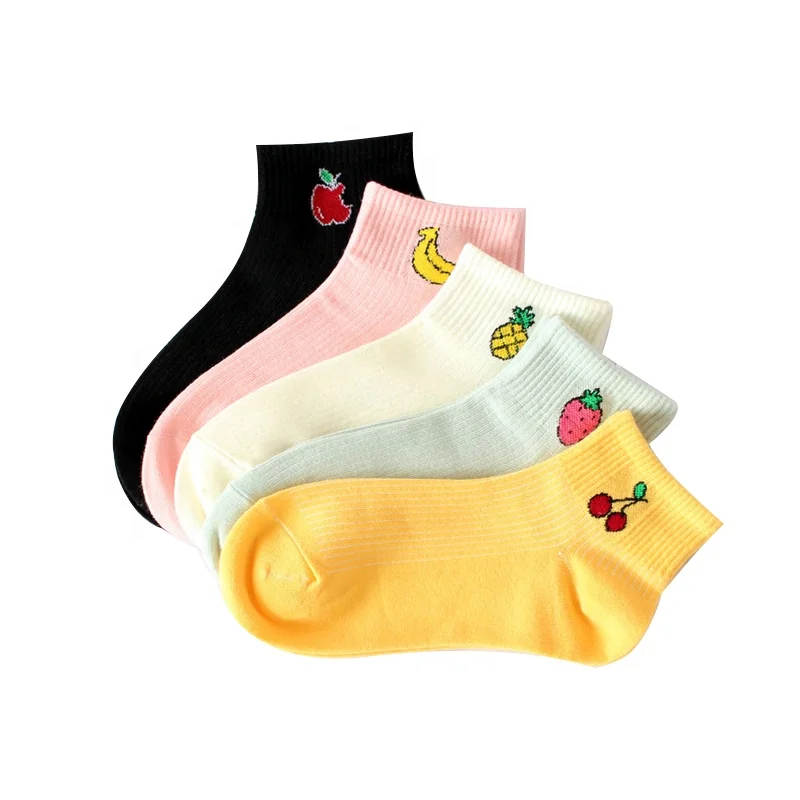 

Cute tube ankle length socks cotton fruit and vegetable socks wholesale women's socks, As picture