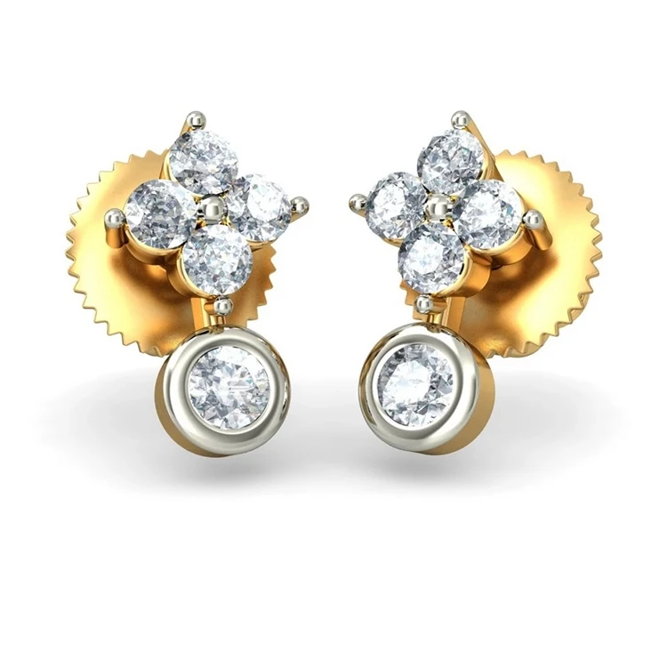 

fashion cubic zirconia screw back bridal earrings