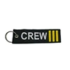 Wholesale custom design tiger logo fabric material embroidery keychain