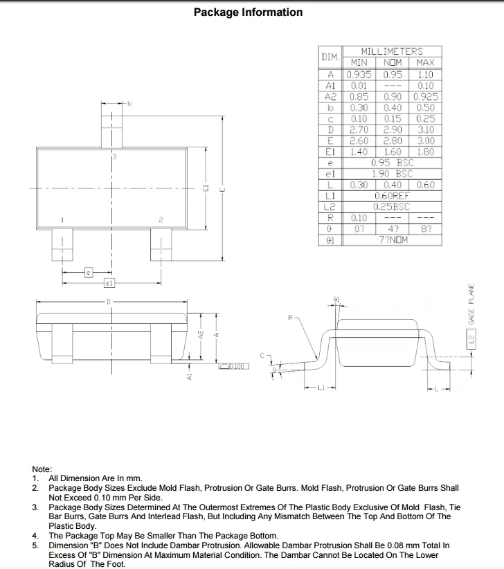 Ao3401a P-channel 30-v (d-s) Mosfet Low Thermal Impedance - Buy ...
