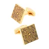 SAVOYSHI Vintage Pattern Cufflinks for Mens High end Black Enamel Cuff link Fashion Brand Men Jewelry