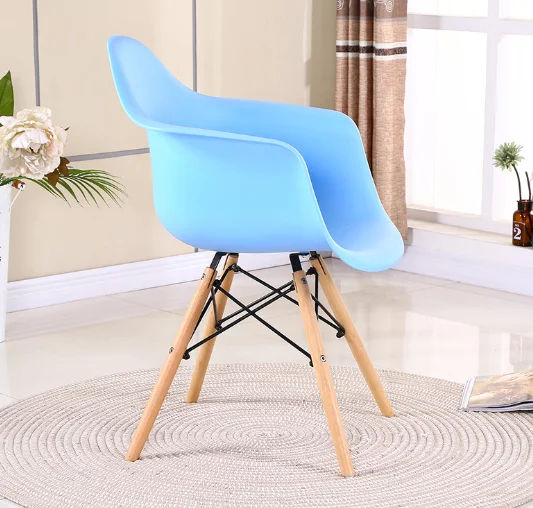 Comfortable Dining Room Chairs Wholesale Factory  Furniture Modern Coffee Dining Chair Restaurant With Wooden Legs