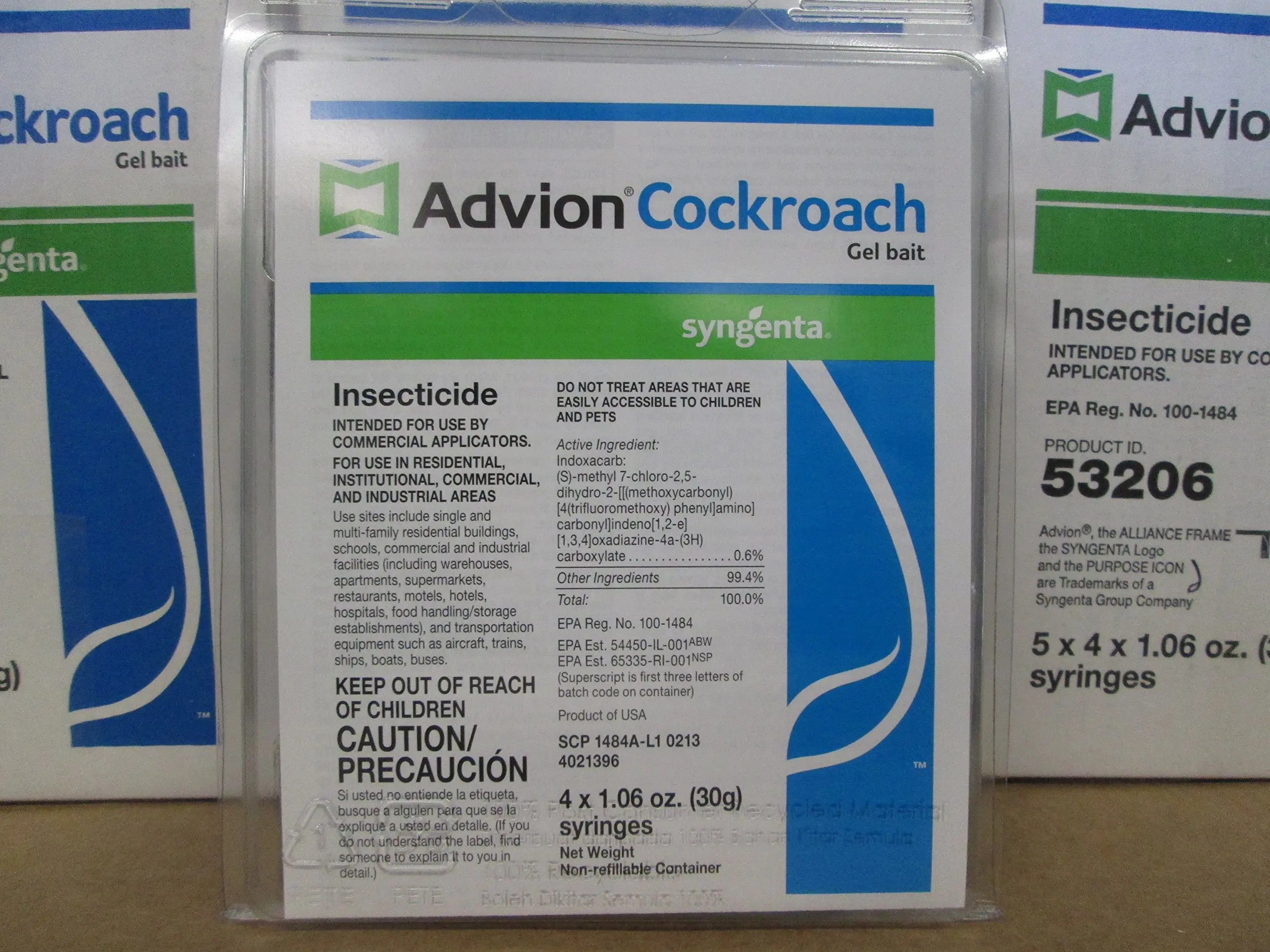 Syngenta Advion Cockroach Gel Bait 1 Box 4 Tubes 2 Tips and 1 Plunger DuPont