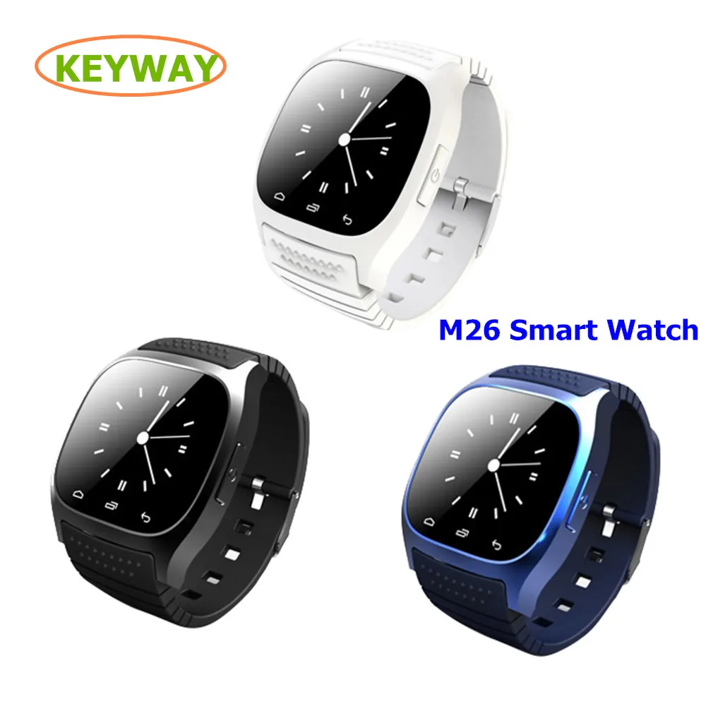 

Factory Directly Supply Bluetooth Waterproof Wifi Touch Screen m26 Smart Watch For Android IOS Phone, Black;blue;white