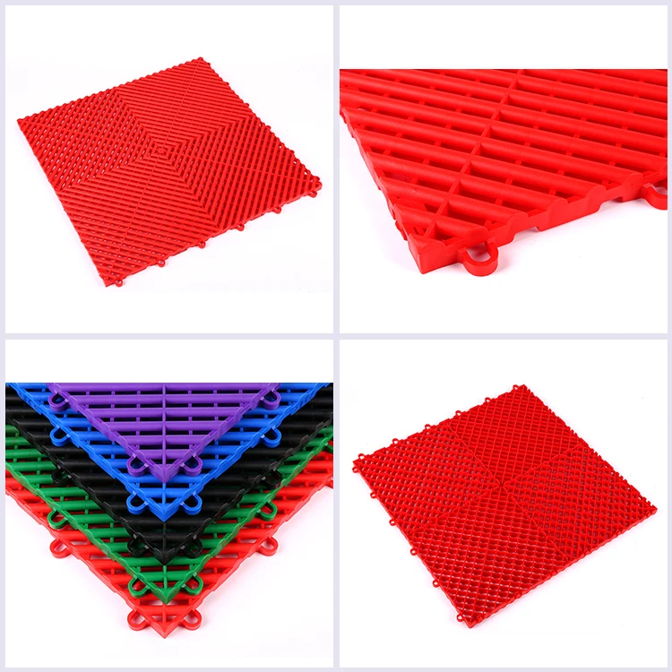 interlocking plastic floor tiles