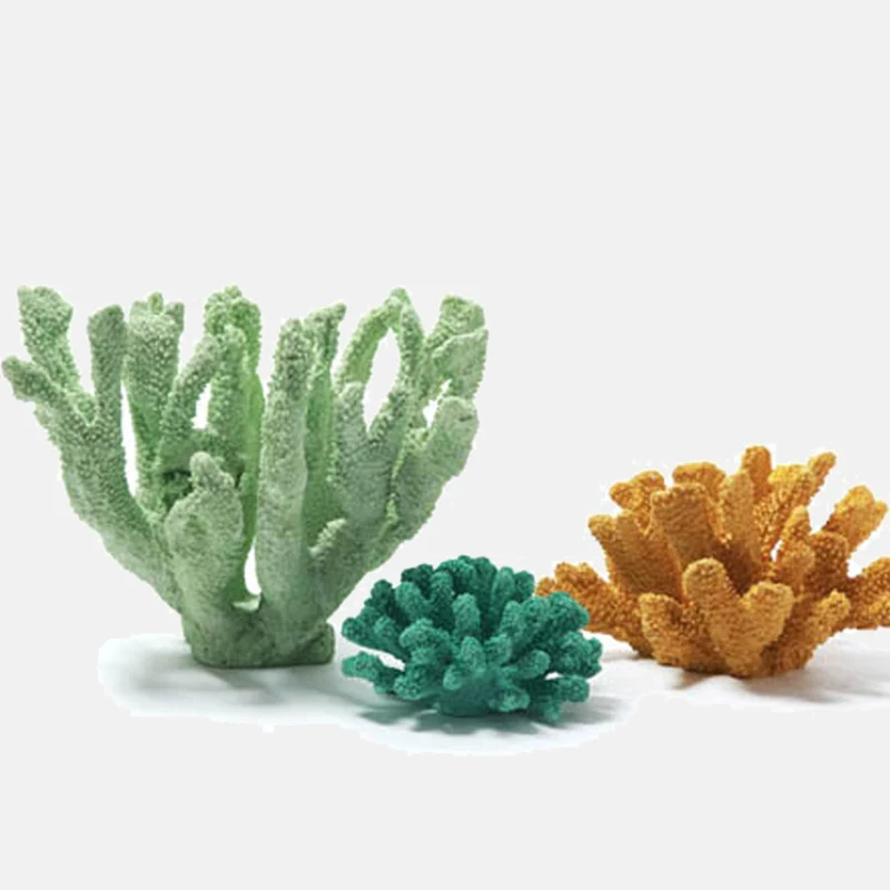 Artificial Red Sea Coral Decoration Rough Love Resin Coral Reef