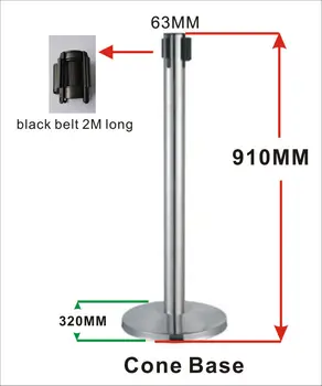 Stainless Steel Q Pole,queue Pole,retractable Belt Barrier - Buy Q Pole 