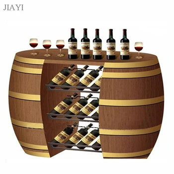 Fashion wooden wine rack display stand and