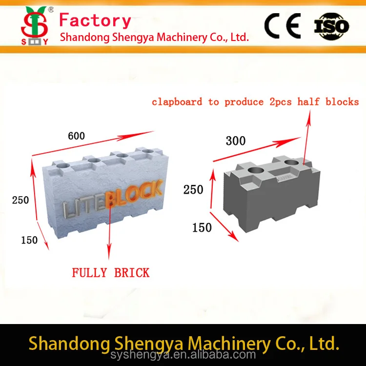 
lightweight foam concrete block making machine/ CLC block moulds/eco lite block mould 