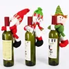 Christmas The doll holds the wine bottle sleeve Covers with Santa Claus, Snowman, Christmas Elf