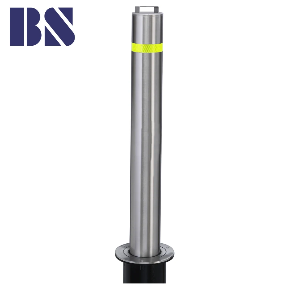 Manual Bollard Stainless Steel Metal Retractable Bollard Cover Parking ...