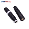 M12 1F series power electrical wire hale shell keying S103 plug male female push pull cable connector with black chrome plated