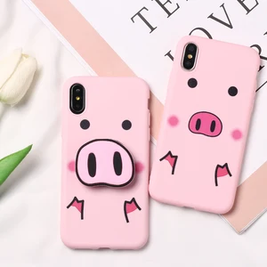 Funny Cute Cartoon Pig Print Pattern Phone Case For iphone X XR Xs Max