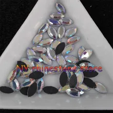 Diy, Strass hotfix, 100 pçs/saco, 3.5 mm * 7 mm, Limpar ab horse eye natator cristal strass para roupas, Sapatos, Calças, Vestido