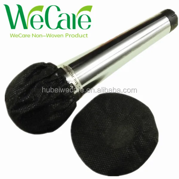 

PP nonwoven black disposable microphone covers 3''