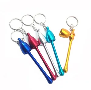 Image of wholesale steel metal parts portable accessories mini small mushroom keychain aluminum weed smoking pipe tobacco pipes