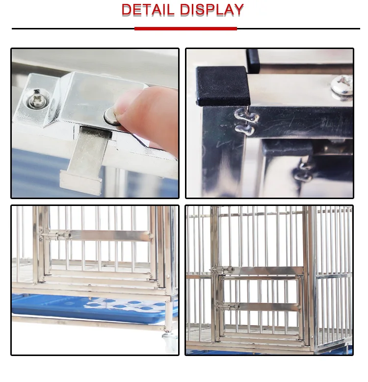 Stainless Steel Dog Cage Whosale and Well Sale Pet Dog Crates With Wheels
